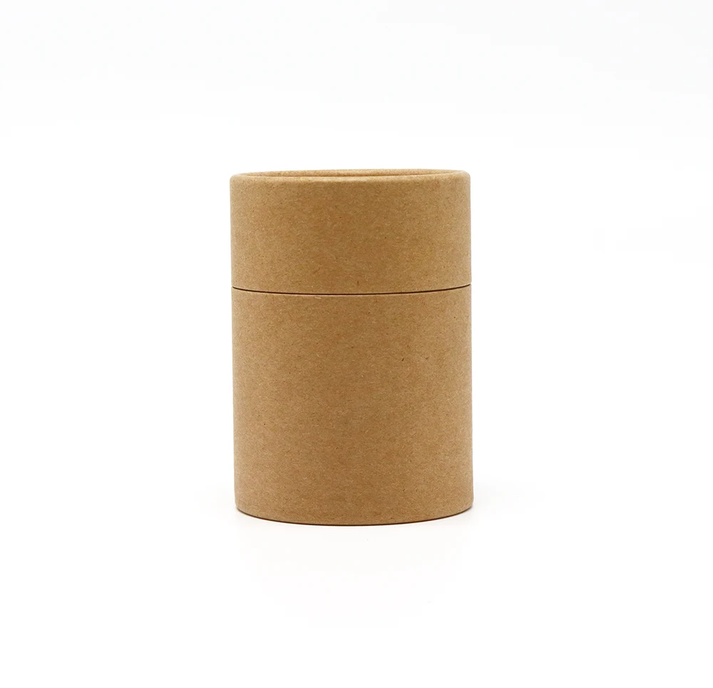 Custom Made Round Ecofriendly Food Paper Cardboard Tube Container Sifter Kraft Spice Canister Loose Powder Top Shaker Paper Tube