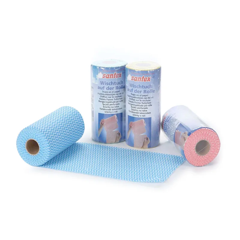 China Custom Spunlace Woodpulp Roll Dish Rag Cloth Pack  Kitchen Cleaning Towels Disposable Nonwoven Dry Wipes Cleaning Cloth