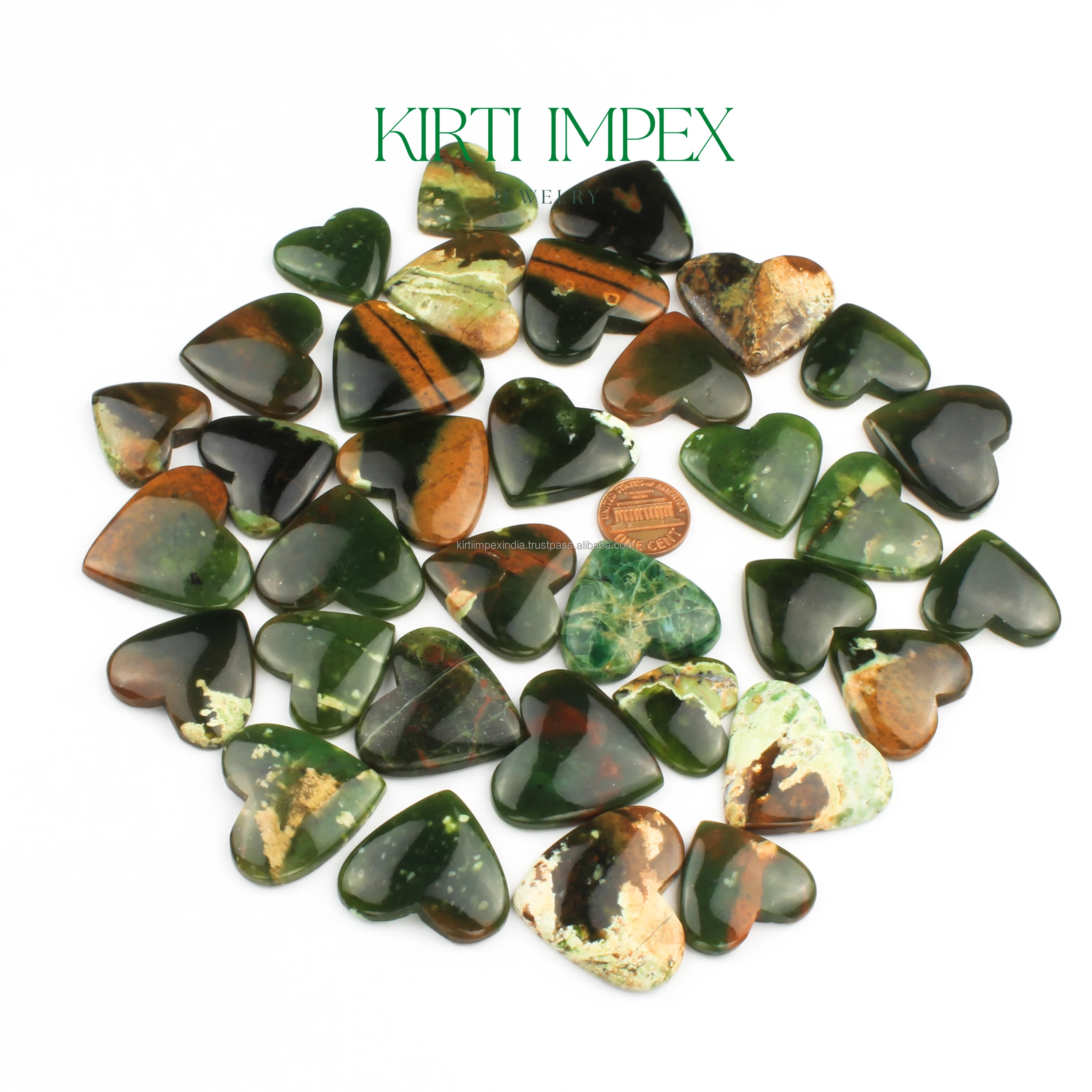 Chrome Chalcedony Hearts Cabochons Gemstone Heart For Jewelry Making Red Cabochons Wholesale Hand-polished FlatBacks