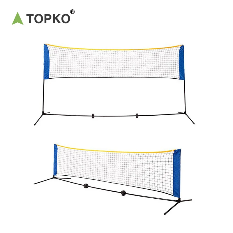 TOPKO High Quality Adjustable Badminton Net for Junior Tennis Pickleball Portable Outdoor Badminton Net with Carry Bag