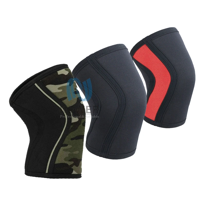 Custom Gym Elastic Knee Security Protection Compression Support Neoprene Pad Knee Sleeve Brace Kneecap for Weightlifting