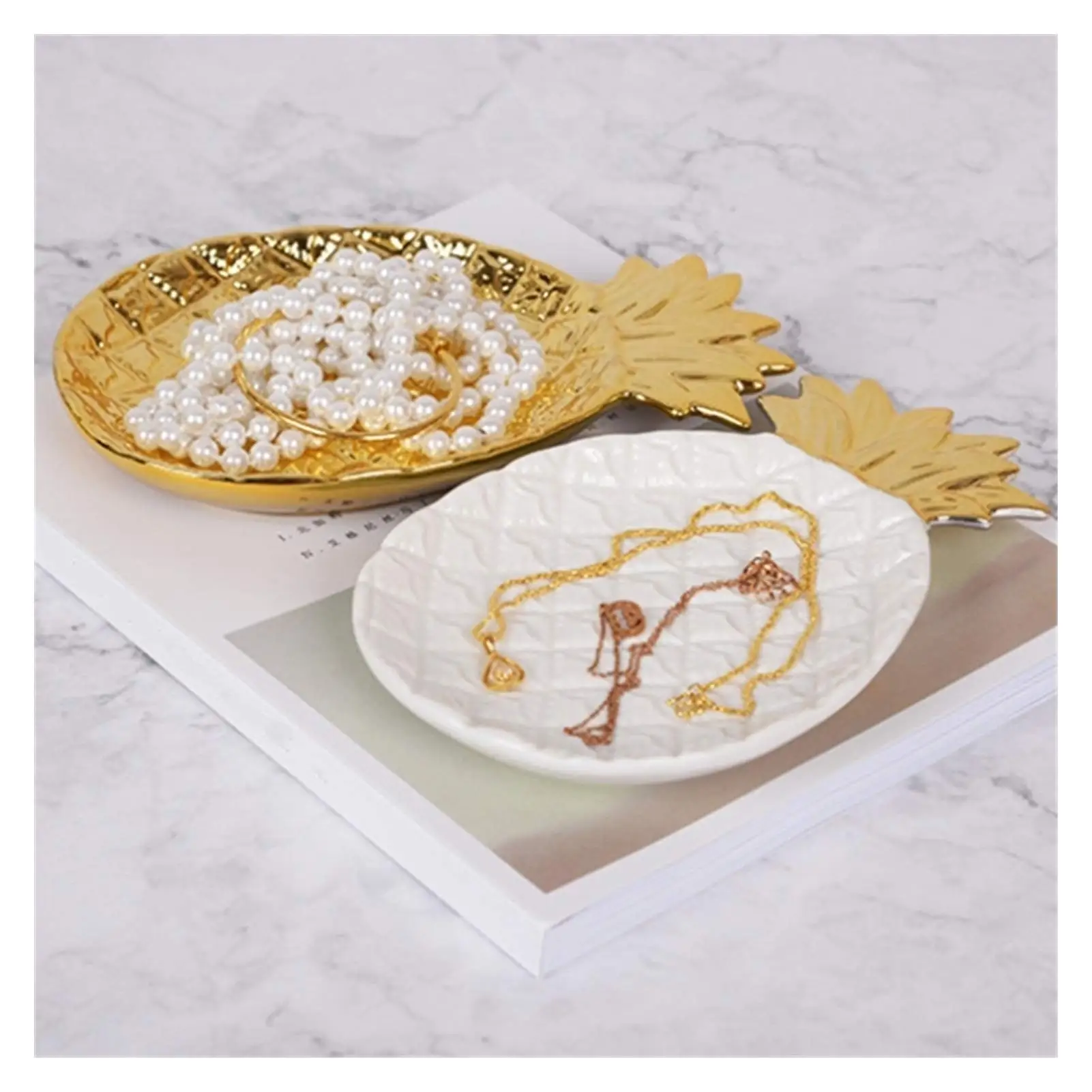Hot Sale Unique Design Rose Gold Coated Handmade Round pineapple Shape Metal Tray Serving For Coffee new arrival available here