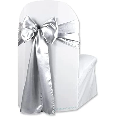 Wedding Satin Chair Sashes Bands Ribbon Fabric for Banquet Party Hotel Restaurant Pink Chair Covers Wedding Decoration