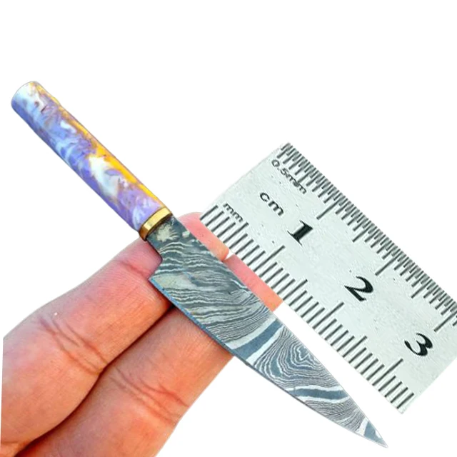 Custom Handmade Damascus Steel Hand Forged Chef Kitchen Mini Miniature Dabber Knives