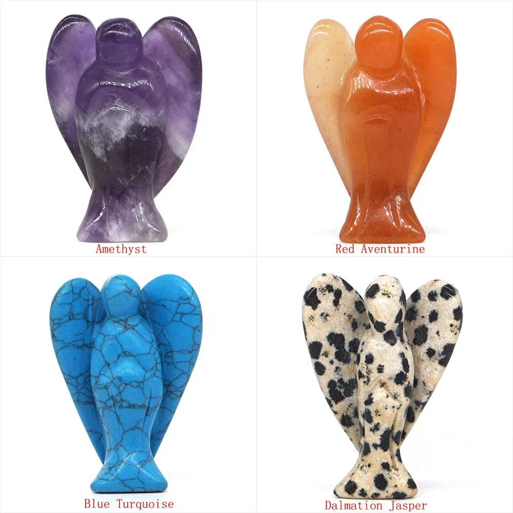 Wholesale Natural Black Obsidian Gemstone Fairy Angel Statue Crystal Figurines Angel Craft For Reiki Healing Meditation & Vasstu