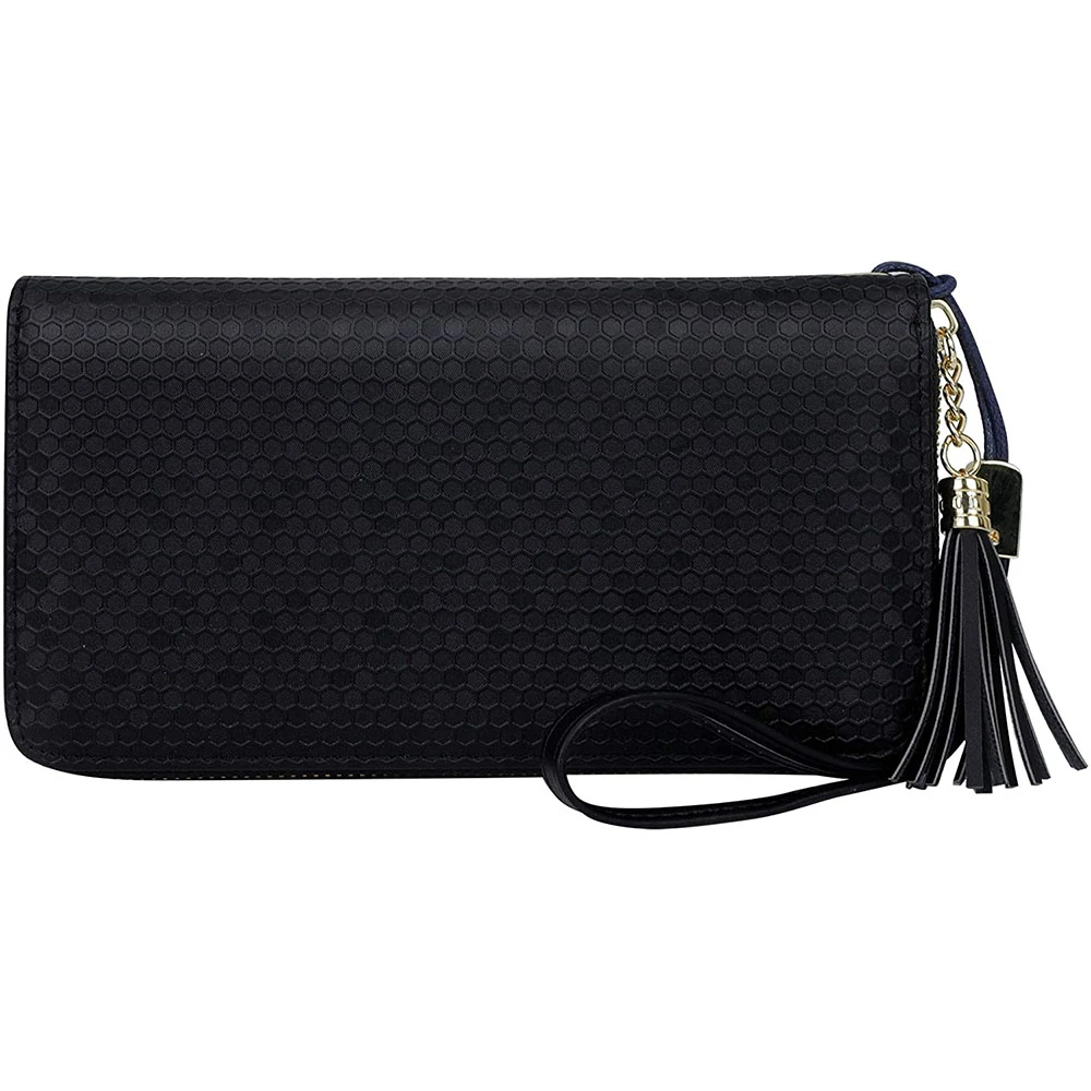 Wallet for Women Soft Leather Pure Color Multi pockets Zipper Purse Girls leather wallet