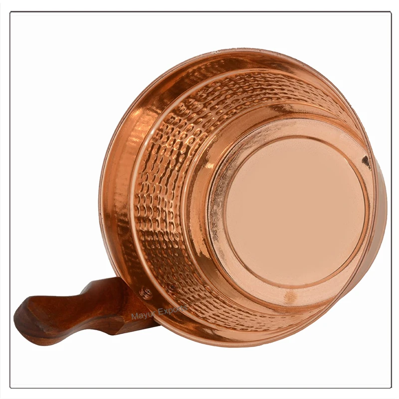 Copper Sauna Bucket and Ladle with Wooden Handle Sauna Accessories