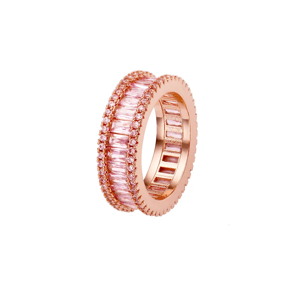 925 sterling silver custom rectangle shape stack rings gold plated no tarnish rainbow colorful neon 925 silver rings for women