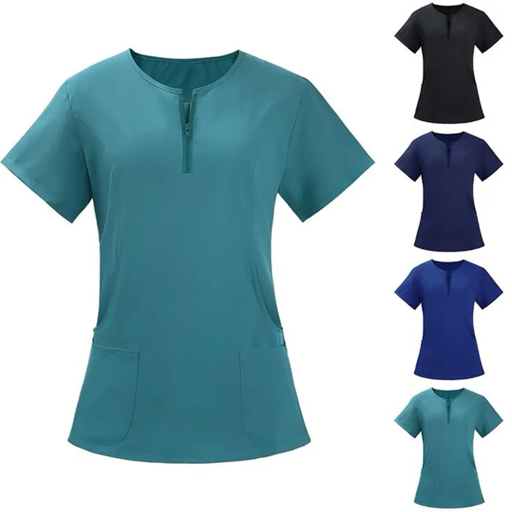 Wholesale Medical Nursing Hospital Uniform Black Elastic Sets Stretch Uniform Made by Pakistan