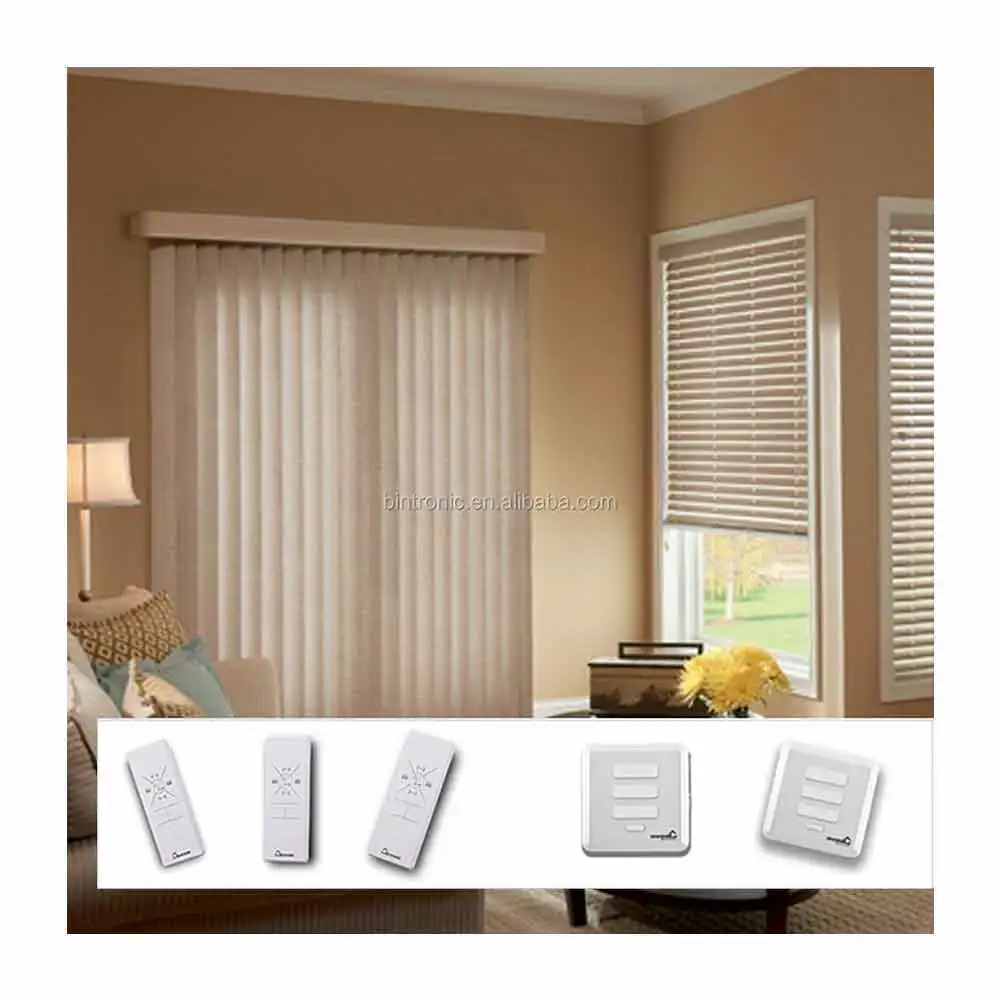 Bintronic Taiwan Home Sense Appliance Automation Motorized Vertical Blinds Domotic Home Automation