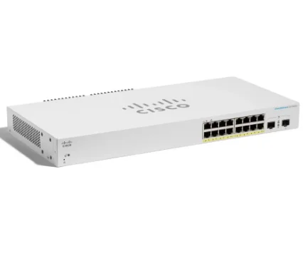 CBS220-16P-2G Switch 16x RJ45 1000 Мб/с PoE 2x SFP Настольный стеллаж 130 Вт Gigabit Ethernet 10/100/1000 Мб/с
