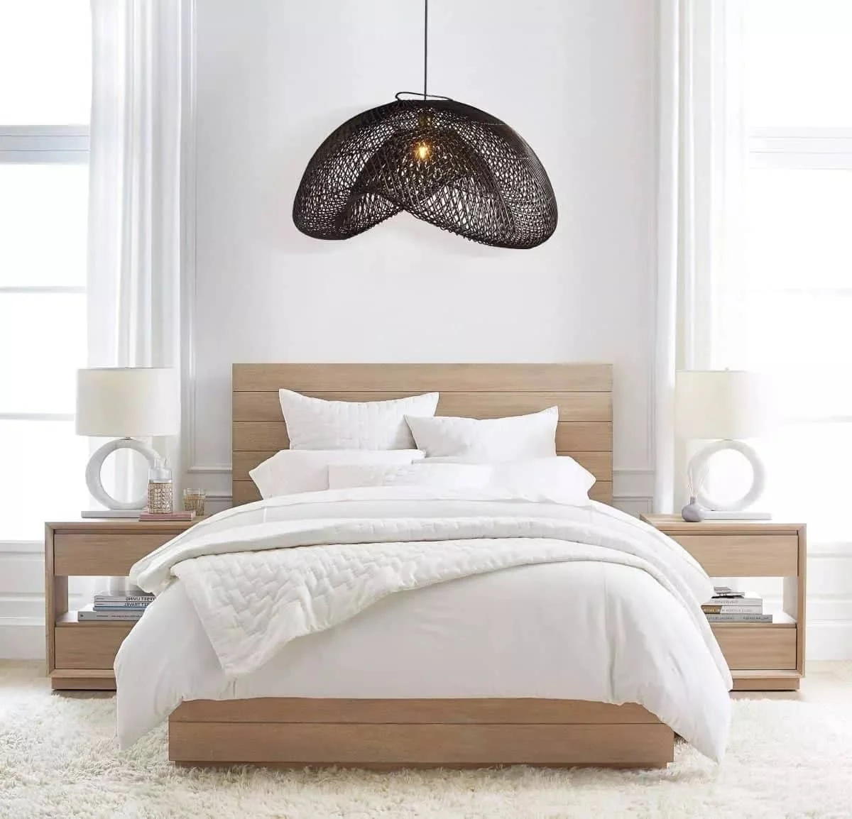 Black Pendant Lights Indoor Chandelier Handmade Lampshade Cover for Home Living Room Hotel Bars Wicker Rattan Bamboo Vietnam E27
