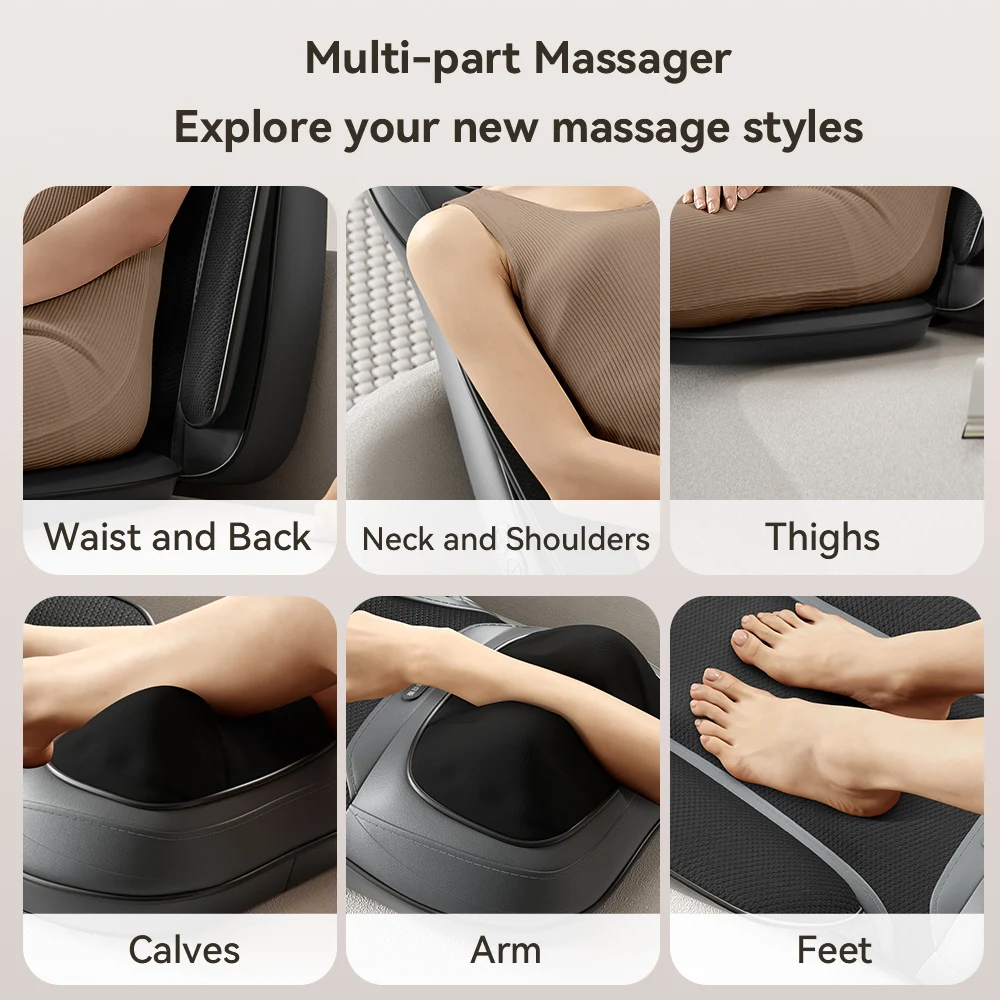 HUIXIN 2024 Wholesale Portable Electric Shiatsu Car Home Massage Cushion Full Neck Back Body Heated Vibration Seat Cover