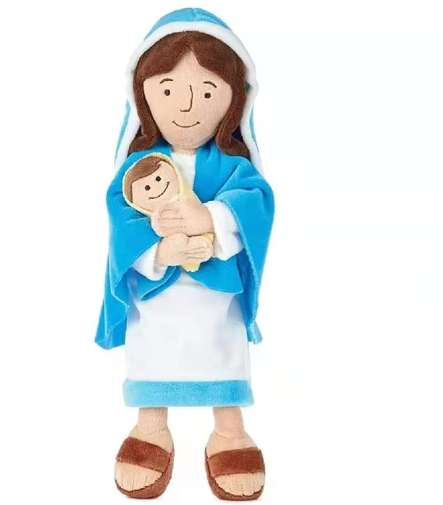 Ester Christian Gifts Religious Soft 30cm Jesus Savior Virgin Mary Plush Toy For Children