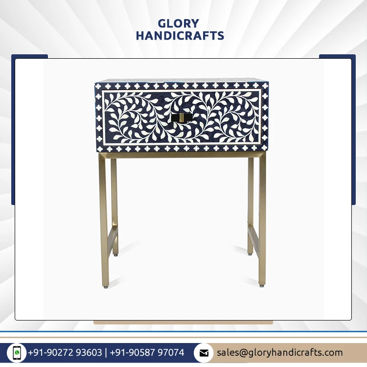 2024 Top Seller Superb Quality Modern Bone Inlay Coffee Table Set Includes 2 Pieces Lounge Area Stool Ottoman Custom Living Room