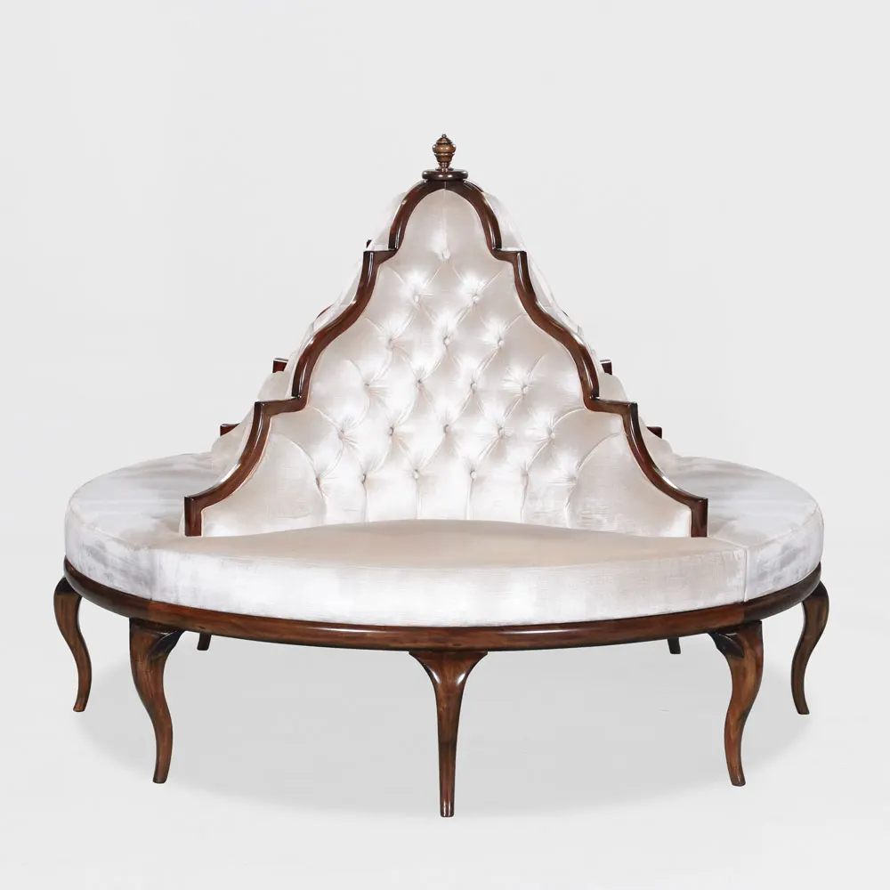 Vintage Classic Royal Luxury Teak Mahogany Wood Sofa Chair Set Hand Carved Artistic Furniture for Living Room Hall Villa School