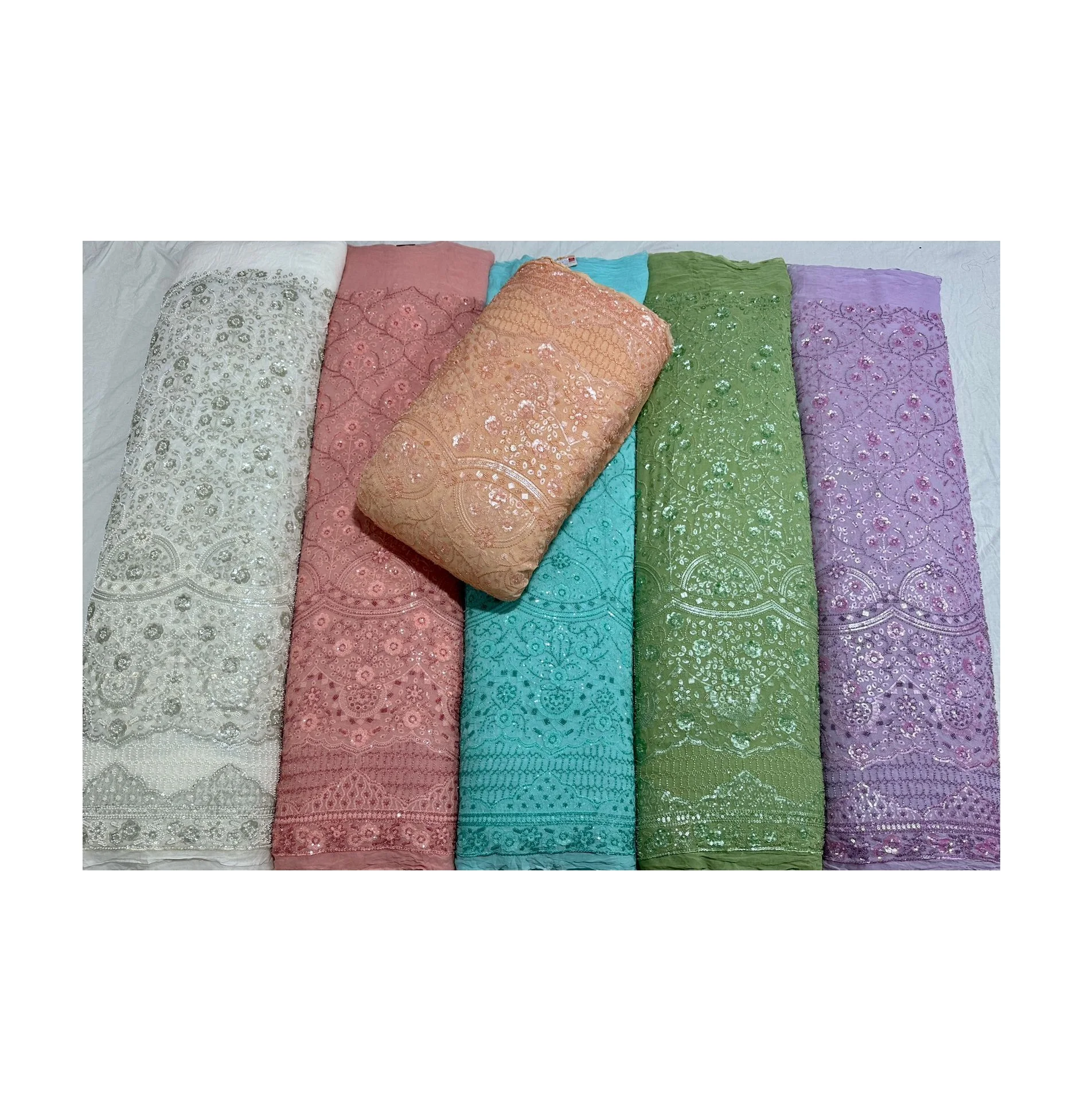 Новая Коллекция платьев из сетчатой ткани Dupatta доступна по оптовой цене от индийского поставщика