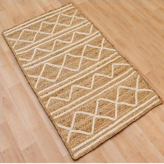 New Urban Space Boho Natural Cotton Area Rugs for living room Patterned Jute Rug Jute Rug With Different Style And Patterns