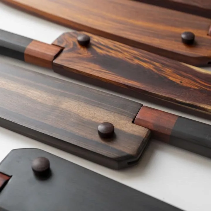 Kitchen Knives -  Wooden Handles And Blade Covers For Kitchen Knives - CLASSIC Type for Sale