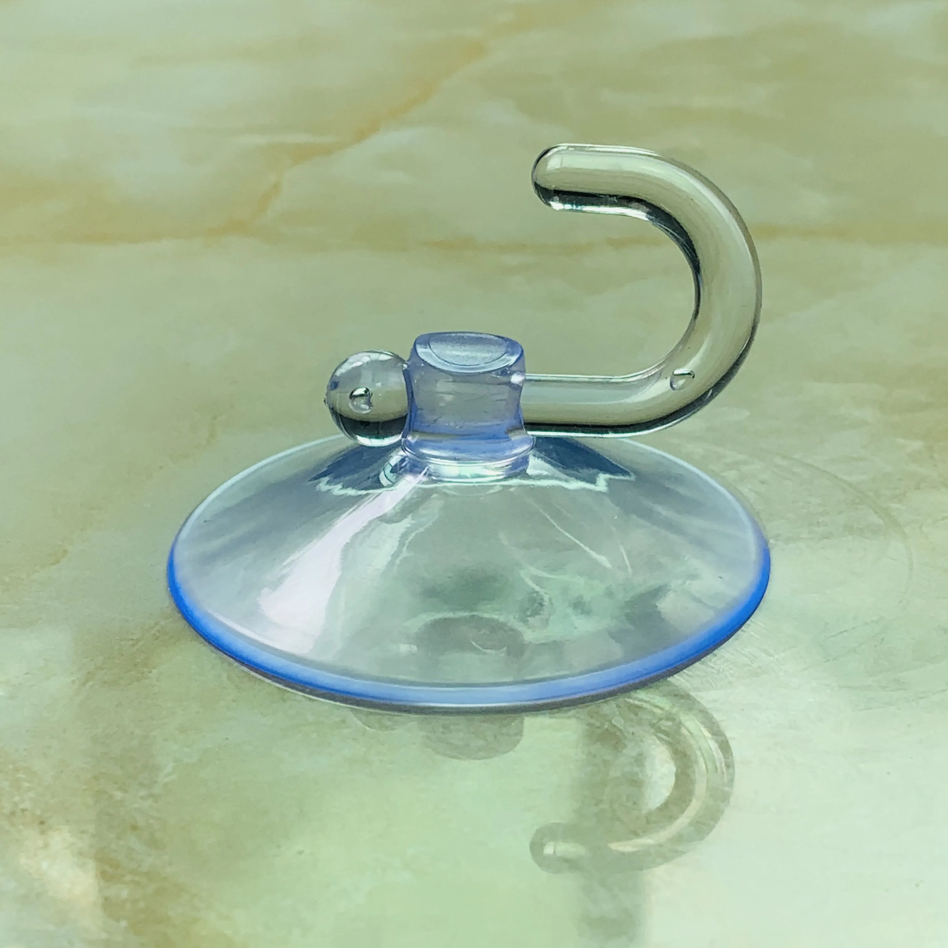 CX-60BH-2B Dia60mm Factory direct selling  PVC plastic vacuum Clear suction cup with glue hook without ear for many purpose use
