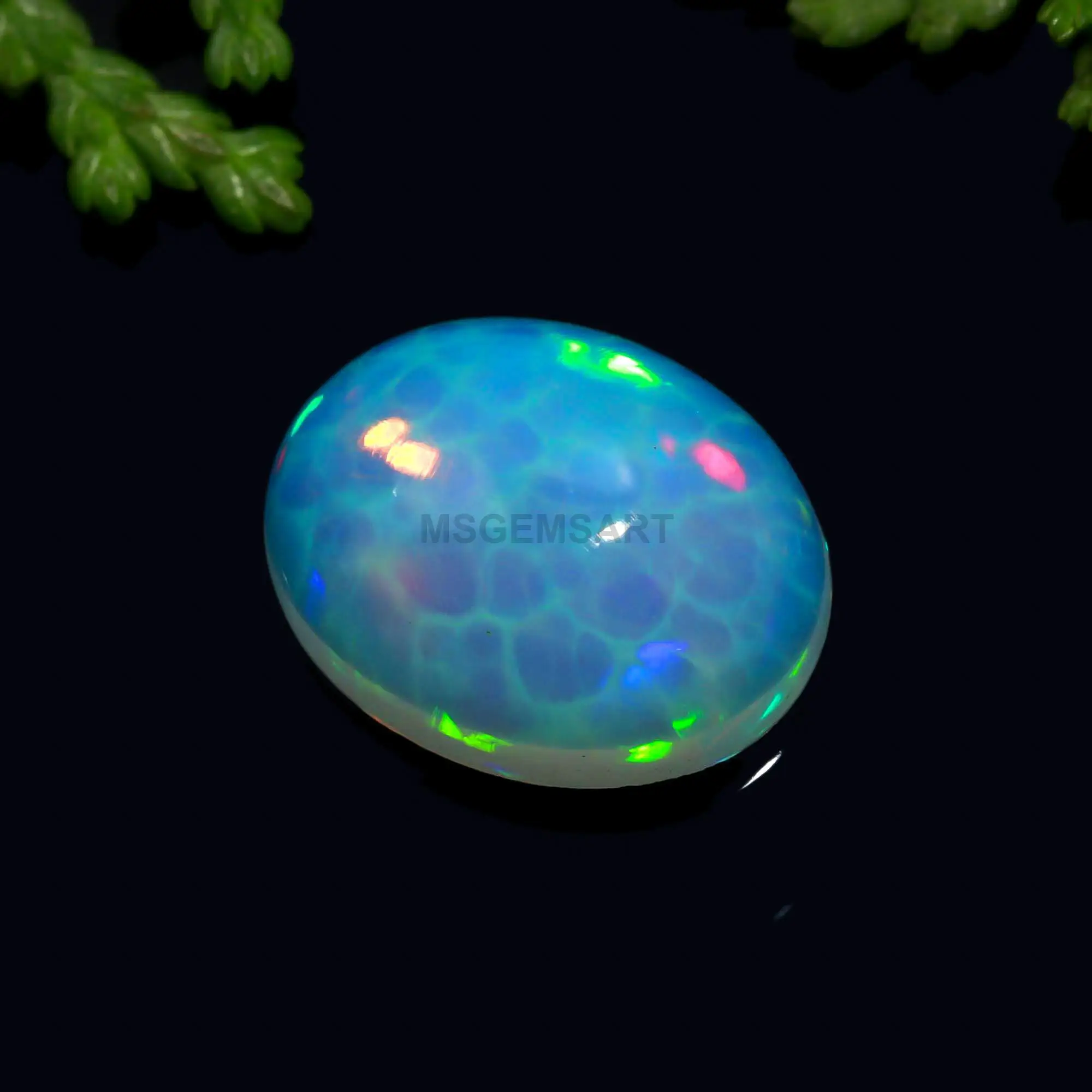 Top Quality Opal Loose Gemstone 10x8mm Smooth Cabochon Opal Ethiopian Opal Oval Shape Gemstone Gift Box