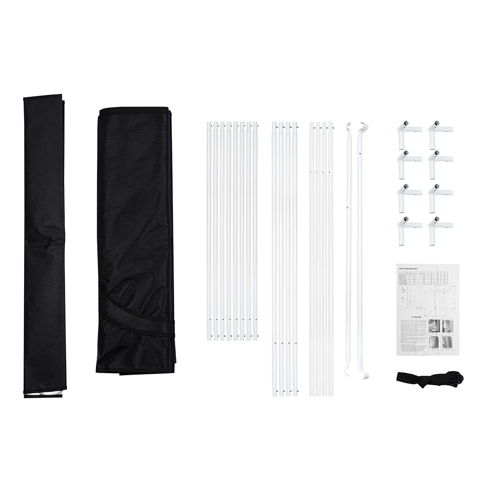 Europe Stock No Tax 1680D Oxford High Reflective Mylar Grow Box 60x60x180cm Lightproof Zipper Growzelt 3 plants Indoor Tent
