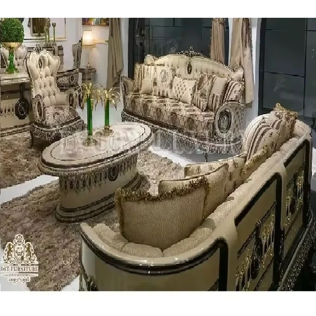 Buy 8 Seater Hand Carved Teak Wood Sofa Set Modern Look Living Room Furniture Set Classy Teak Wood Sofa Set For Drawing Room