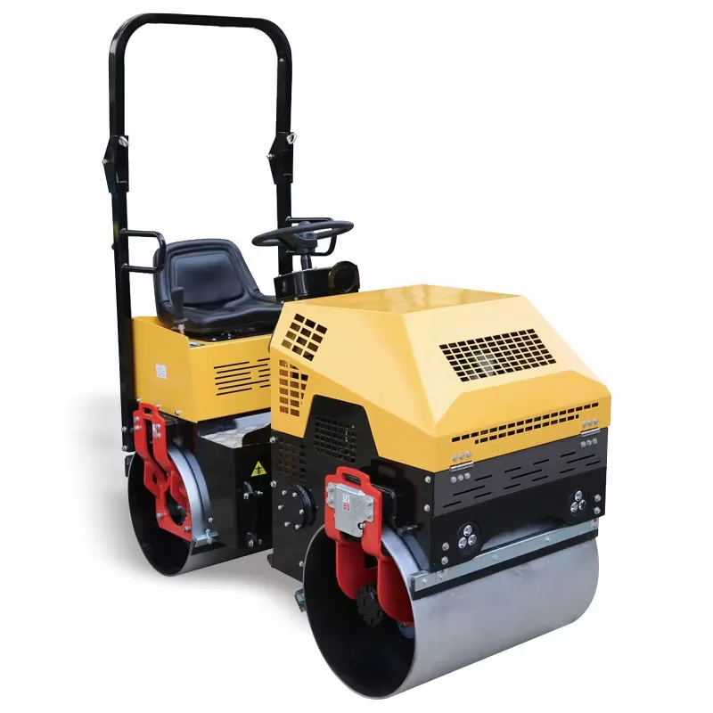 Hydraulic Vibrating Compactor Machine Diesel Asphalt Double Drum 0.5ton 1 Ton 3 Ton 5 Ton Rubber Wheel Road Roller With Light