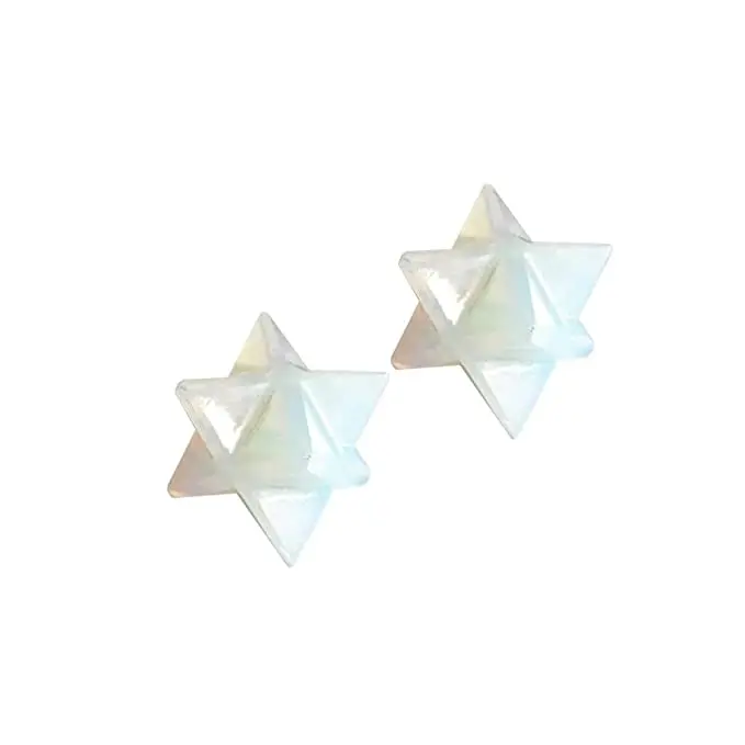 Opalite Merkaba Star for Sale Buy Online From Moin Agate Chakra Stone for Used As Chakra Merkaba Star for Healing Reiki