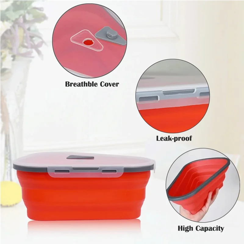 456 многоразовый складной контейнер для хранения пиццы, складной силиконовый контейнер для пиццы с логотипом на заказ