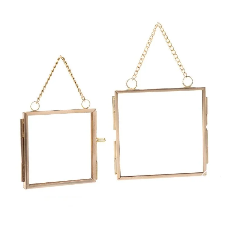 Best Selling Metal Photo Frame Customized Finished Handmade Fancy Photo Holder Vintage Wall Hanging Iron And Glass Photo frame