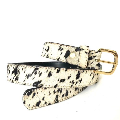 Genuine hair on hide Mens Belt With Pin Buckle Factory OEM  cowhide belts Private Label Genuine Leather Cowhide Belt for Man