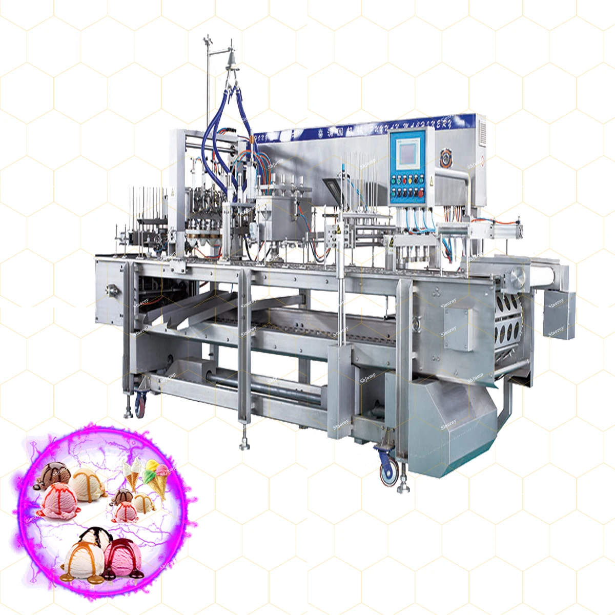 Industrial Fruit ice cream fruit smoothie milk processing line and machines