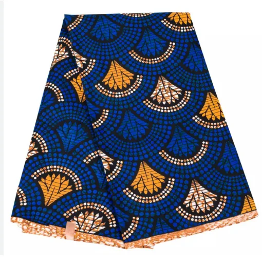 Wholesale Blue Color Ankara and Hollandais Style Fabric African Wax Print 100% Cotton Fabric for Clothing