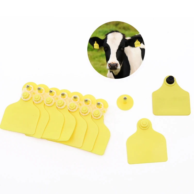 Factory Custom ID Chip RFID Cattle Ear Tag for Livestocks Identification UHF Animal Ear Tag