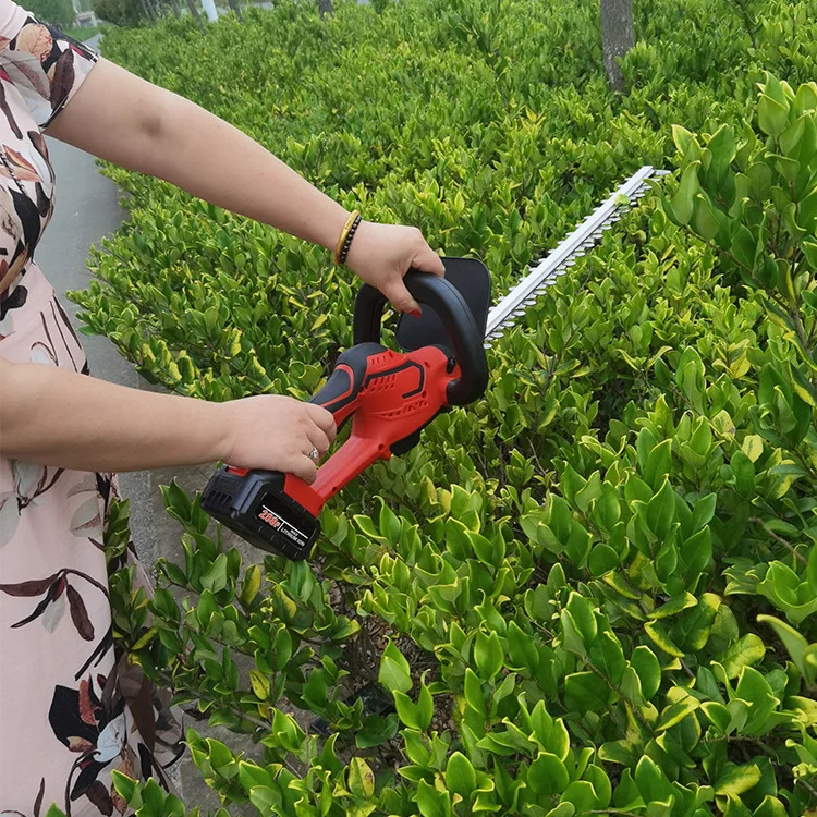 510mm Steel Blade Battery and Charger Electric Cordless Hedge Trimmer