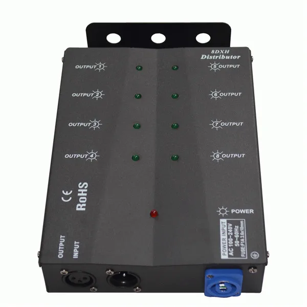 Factory Direct Supply Manual Switch DMX512 8DXH Distributor with One Input for stage light disco party