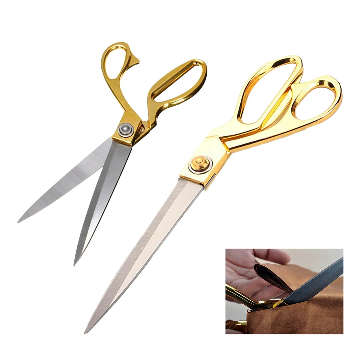 Stainless Steel Tailor Sewing Scissors Professional Shears Heavy Fabric Scissors Office Scissors Sharp Tailor Dressmaker