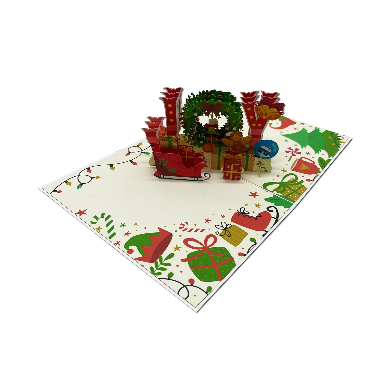 Christmas 3D Pop Up Card Custom Design Hot Sales Handicraft Paper Crafts From Vietnam Gifts & Crafts Top Trend Product Laser Cut