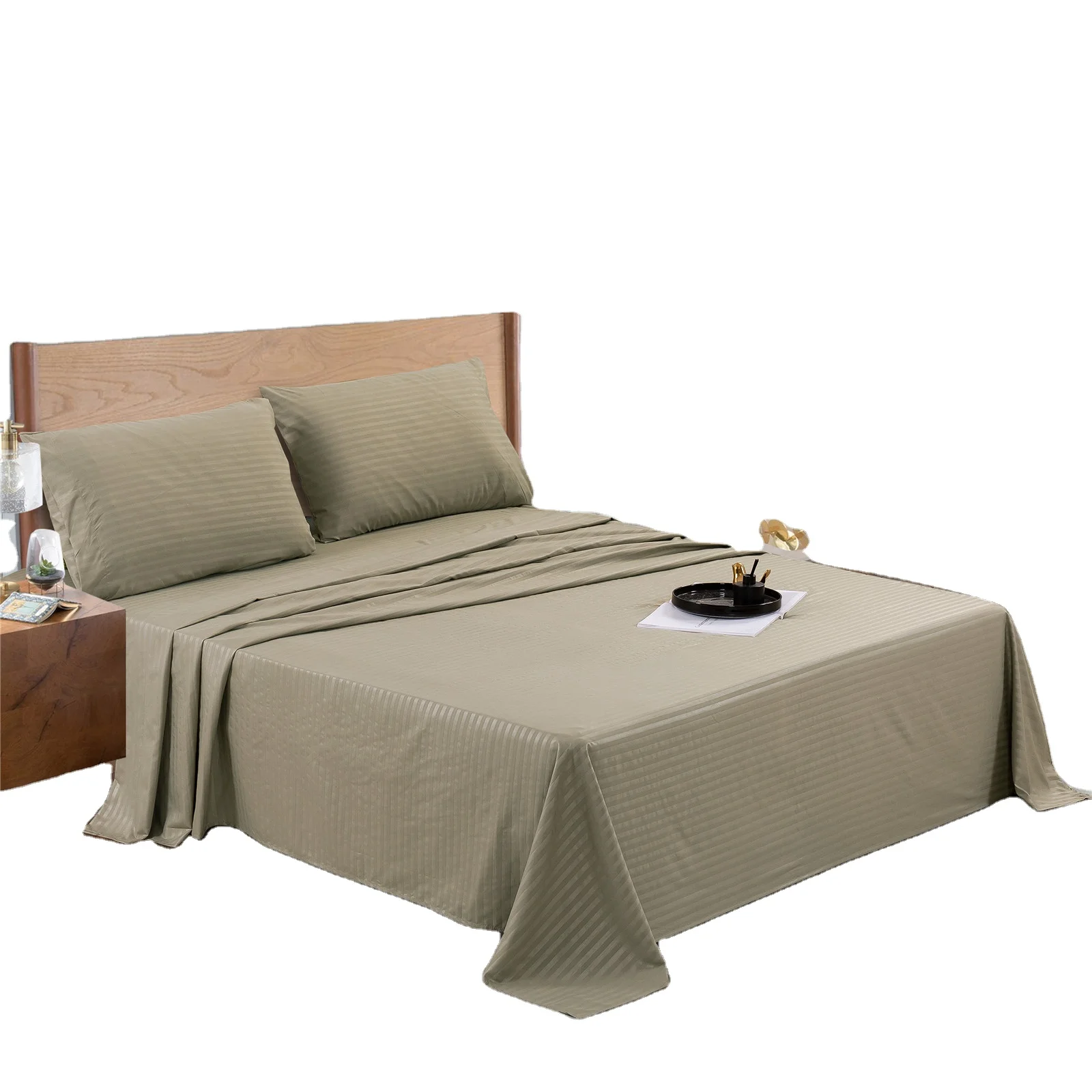 Thermal Insulated shower curtain beige bird curtain and bedsheet from Japan