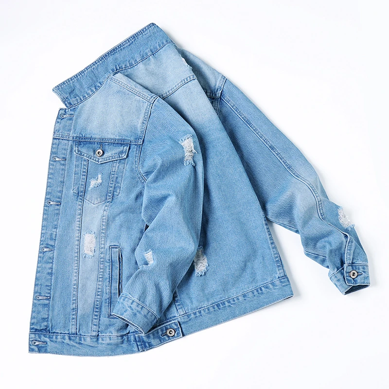 Высокое качество синие джинсы джинсовая куртка мужская мода уличная одежда Стиль Роскошный наряд зимняя