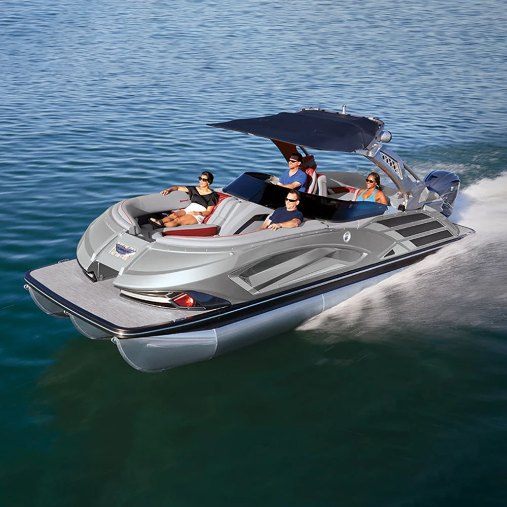 Ecocampor Kincean 22-футовая алюминиевая понтонная рыбацкая лодка из стекловолокна с мотором одна каюта изготовленная на заказ китайская