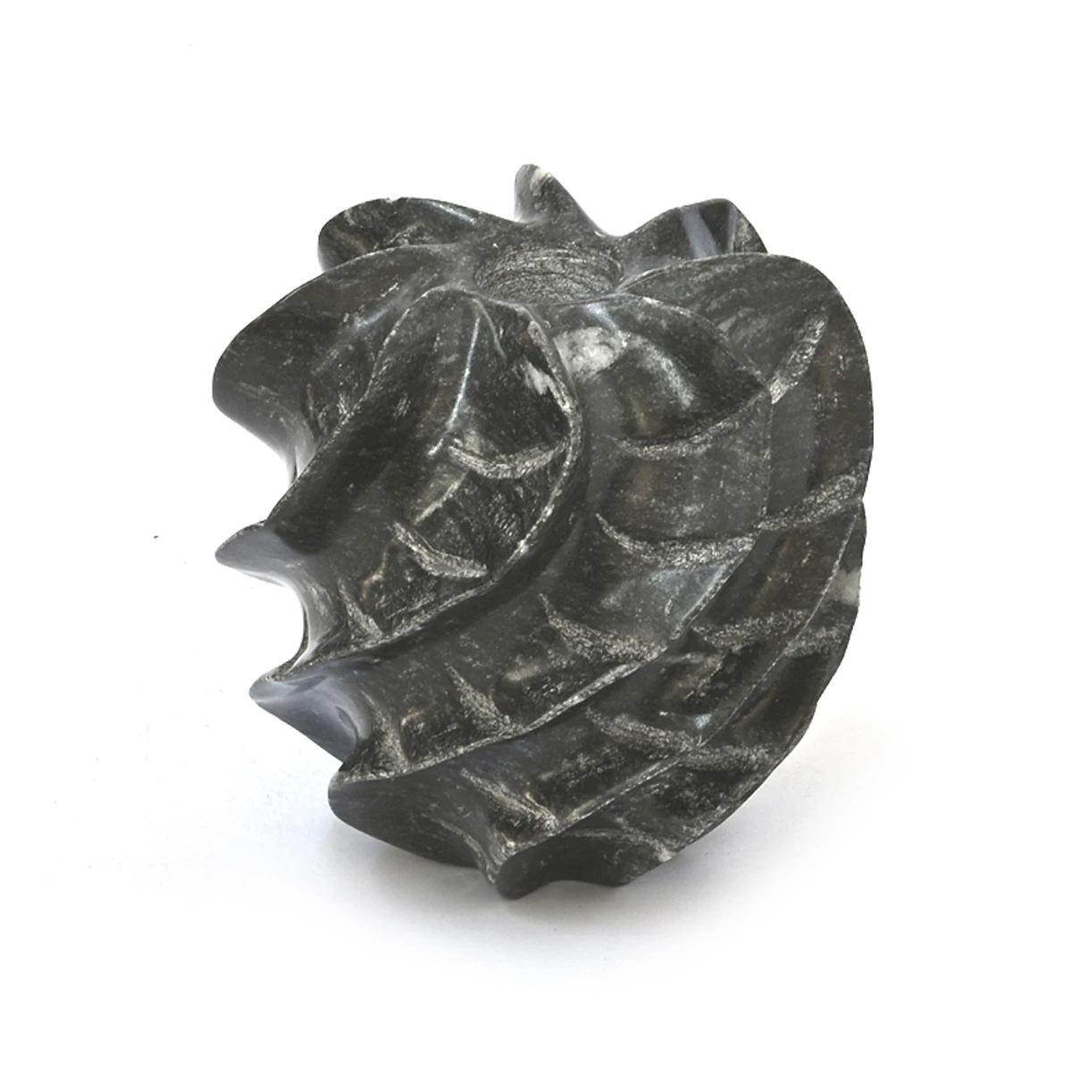 2024 Hot Selling Handmade Black Marble Spiral-Shaped Candle Holder for Hotels Restaurants Decoration Stone Candle Holders