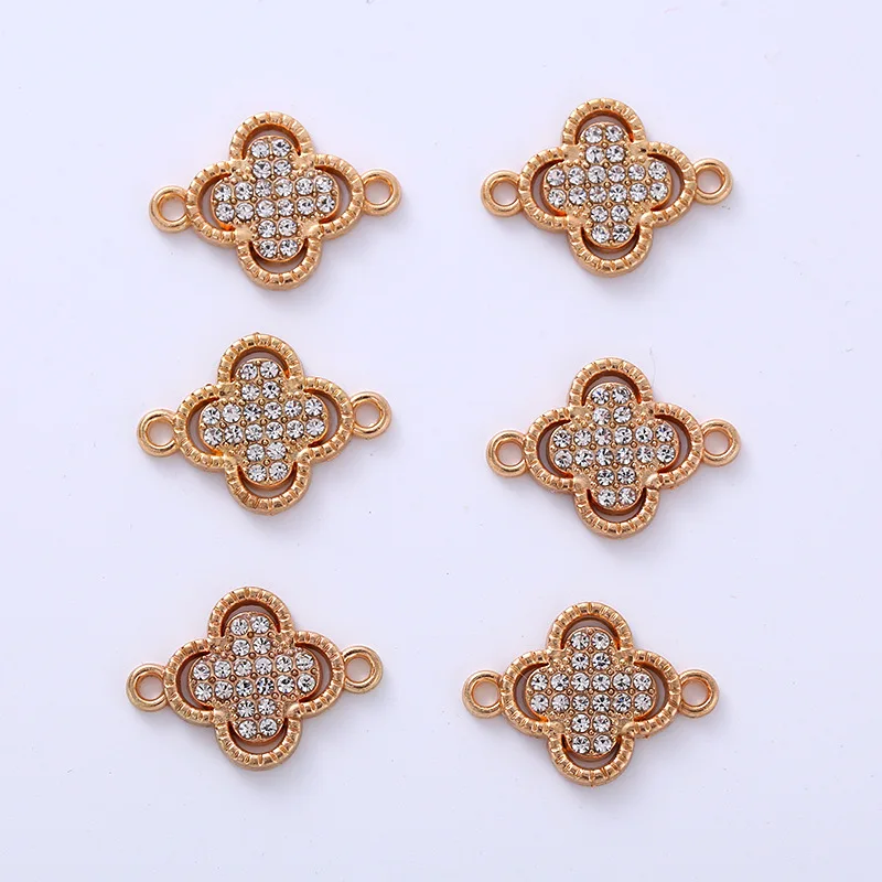 Wholesale Fashion DIY bracelet for women Custom Personalized Gold Plated Lucy flower Stainless Steel Adjustable  bracelet