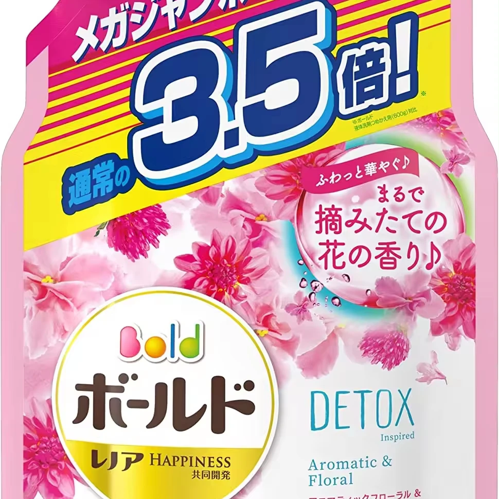 High Efficiency Large Capacity Japan-Original Bold Gel Liquid Laundry Detergent, Aromatic Floral  Savon Refill, 0.7 oz (2,100 g)