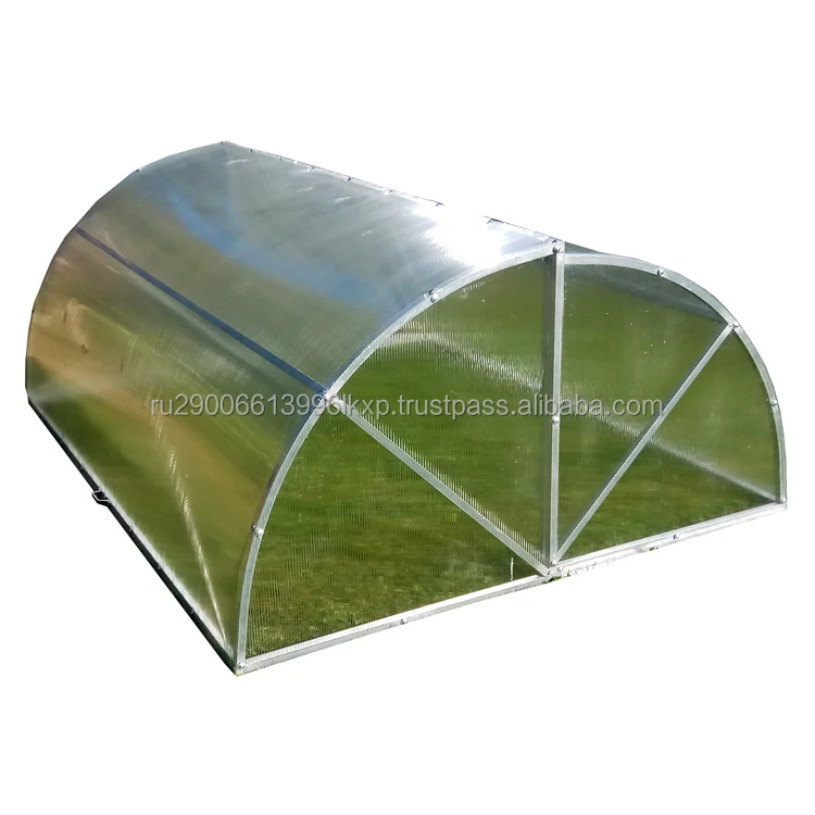 Seedbed metal Plastic Small Greenhouse Khlebnitsa Mini Greenhouse Plant House width 1.62 m height 0.86 m length 2.1 m compact
