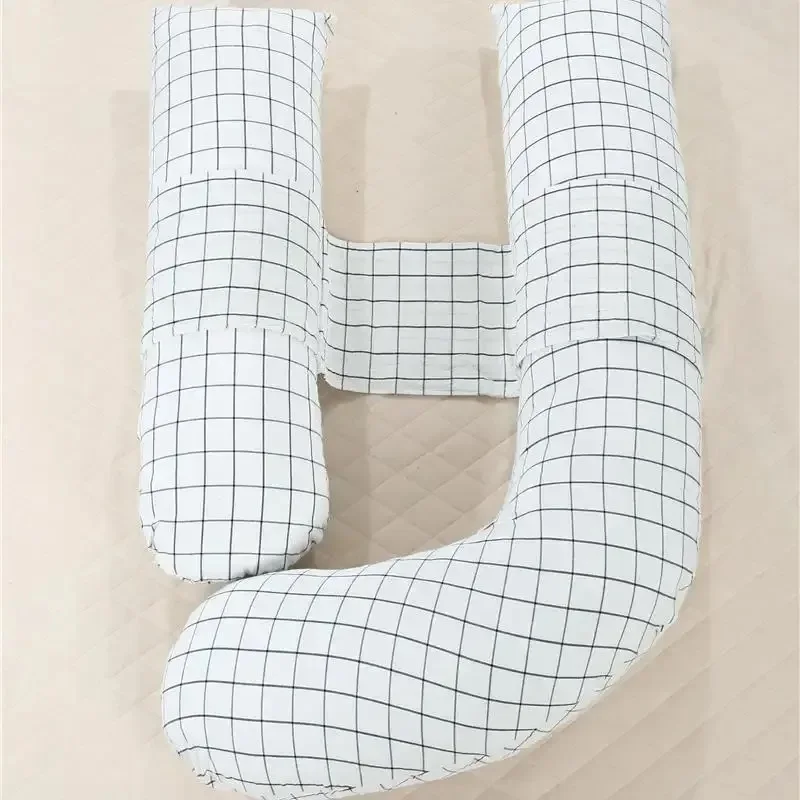 Customized Sustainable Rectangular Non-Toxic Plain Pillow Full Body U Shaped Maternity Pillow for Pregnant Women