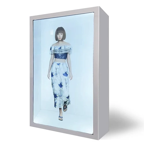 75 inch hologram cabin, holographic wisdom 3D transparent cabinet, transparent cabinet display