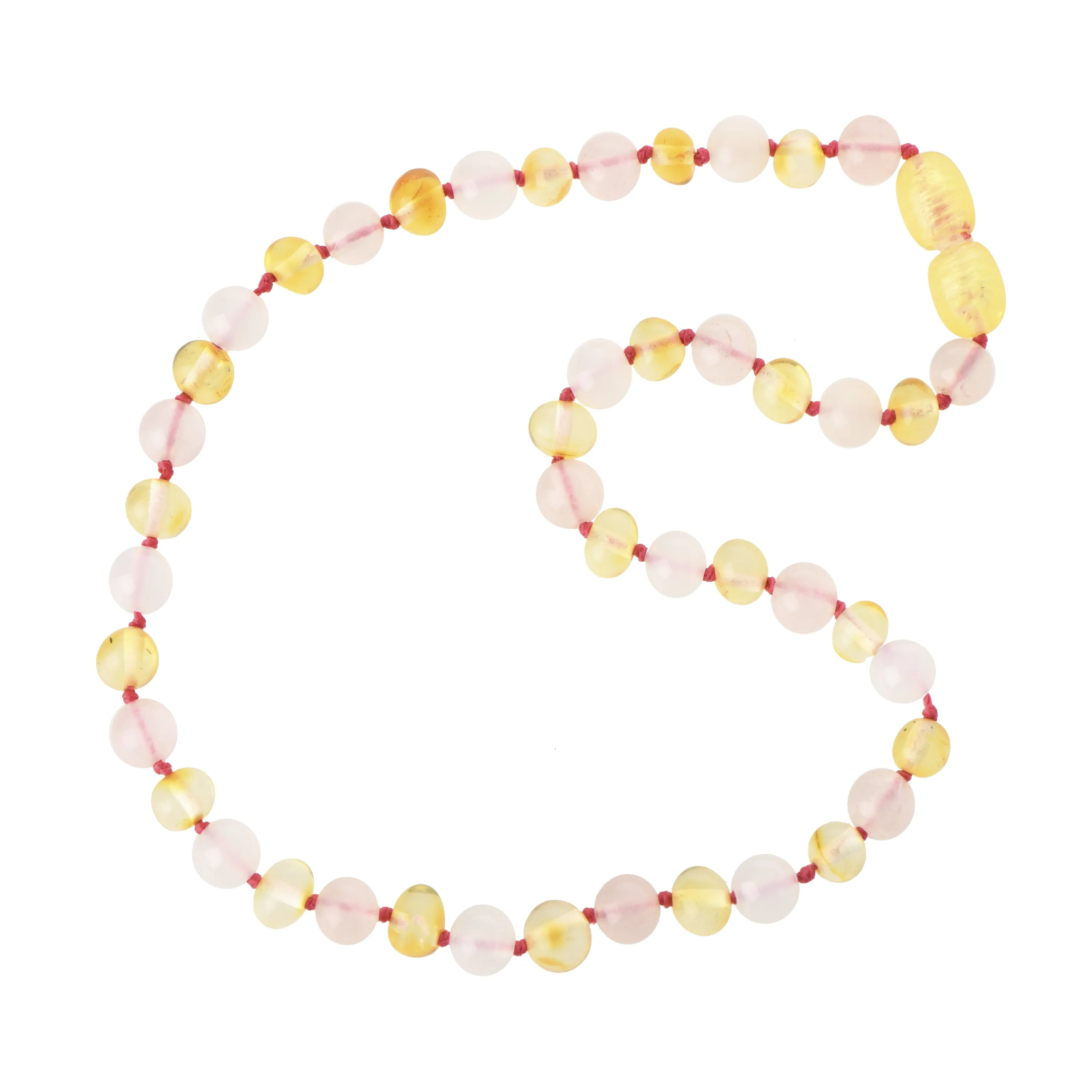 Ожерелье из натурального Балтийского янтаря с бусинами в стиле барокко