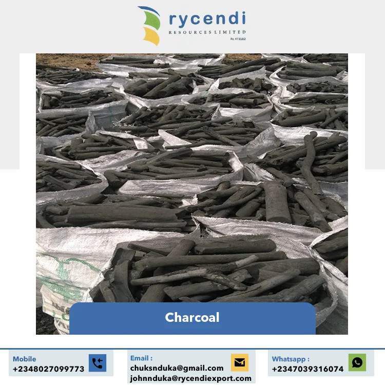 Top Nigeria Origin Manufacturer Exporting Premium Quality of Hard Wood Material Black Charcoal at Wholesale Price